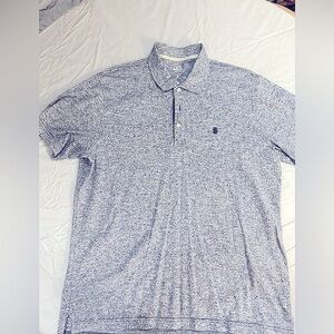 Izod Saltwater Blue Textured Polo, 100% Cotton, XL